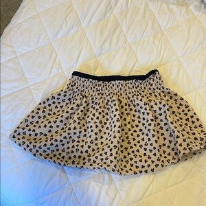 Zara Black and Cream Bubble Mini Skirt